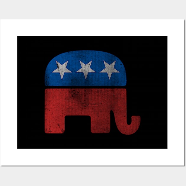 Republican Elephant Vintage Wall Art by Flippin' Sweet Gear